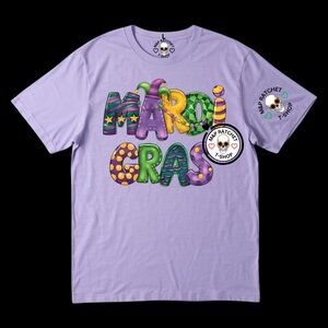 Mardi Gras DTF Printed T-Shirt | Gildan 50/50 Unisex Tee | Custom & Personalized